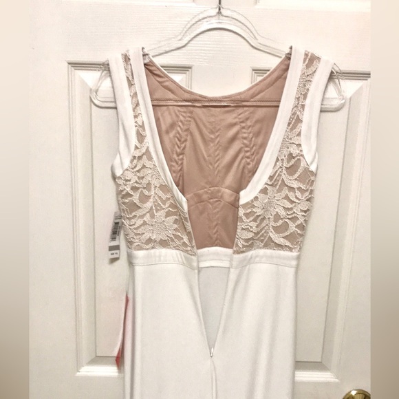 NWT Morgan & Co. Glitter Lace Bodice Gown Ivory - Picture 11 of 16